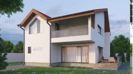 Proiect casa cu mansarda (124 mp) - Reyna